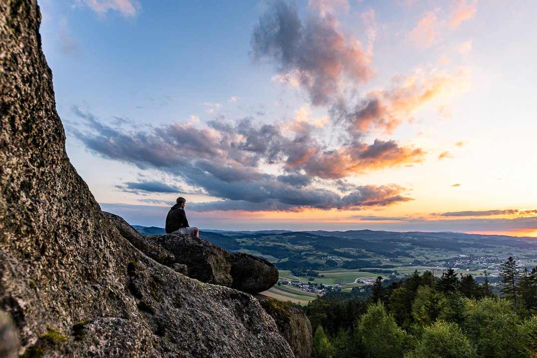 Sonnenuntergang im Mühlviertel