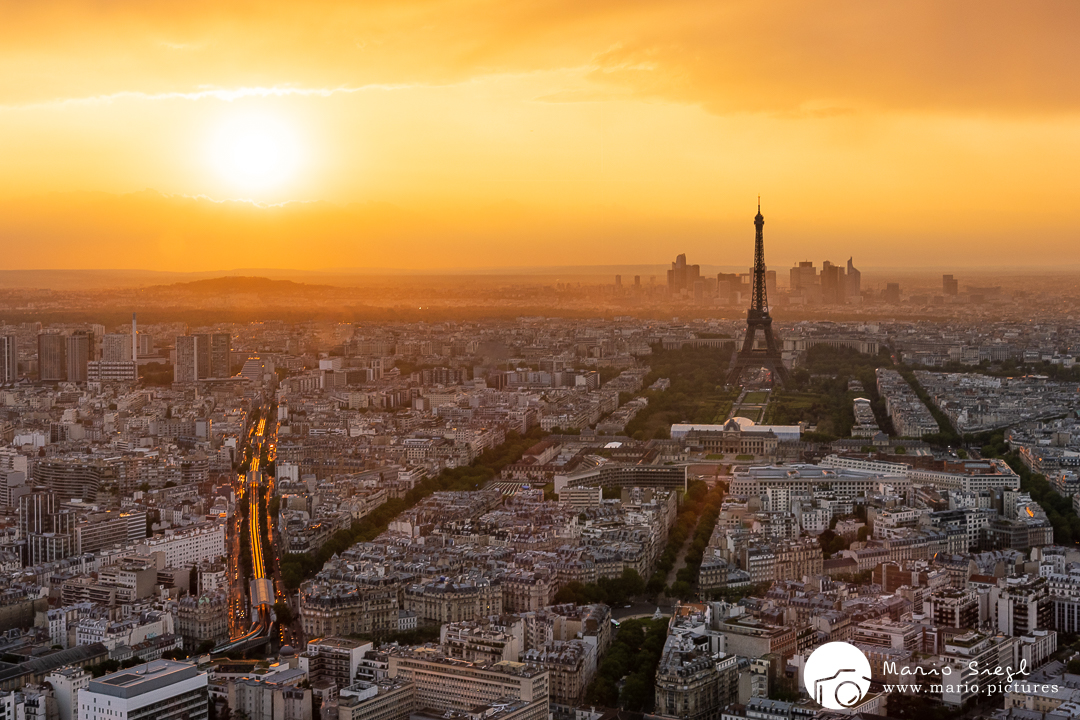 Sonnenuntergang vom Tour Montparnasse