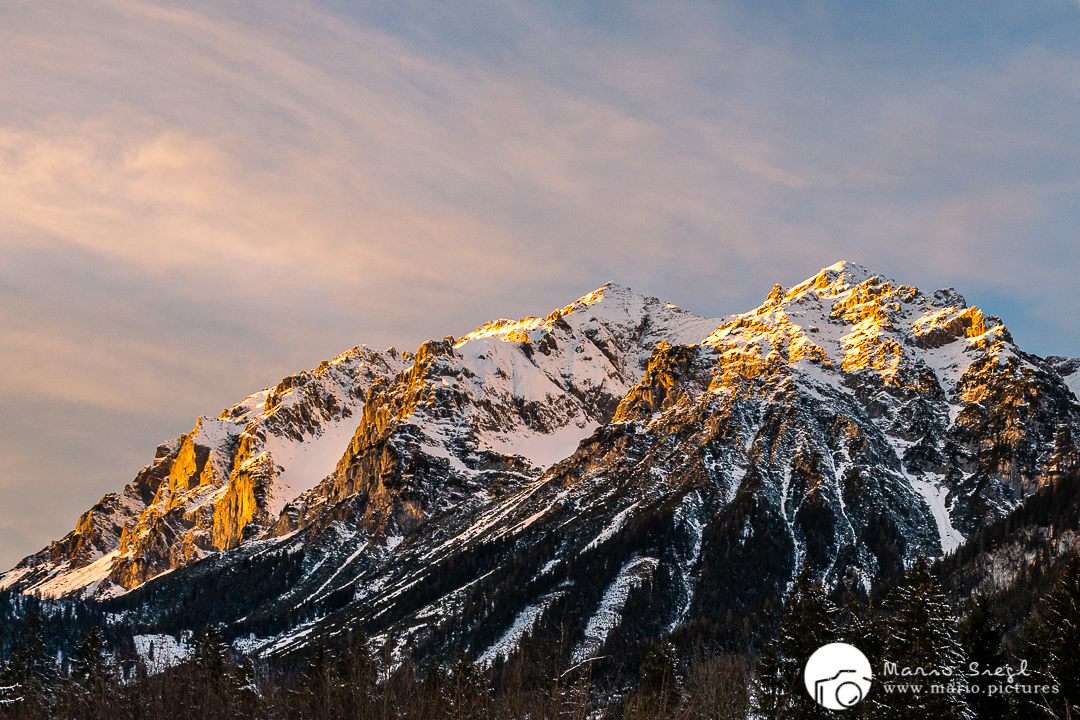 Sonnenuntergang in der Ramsau