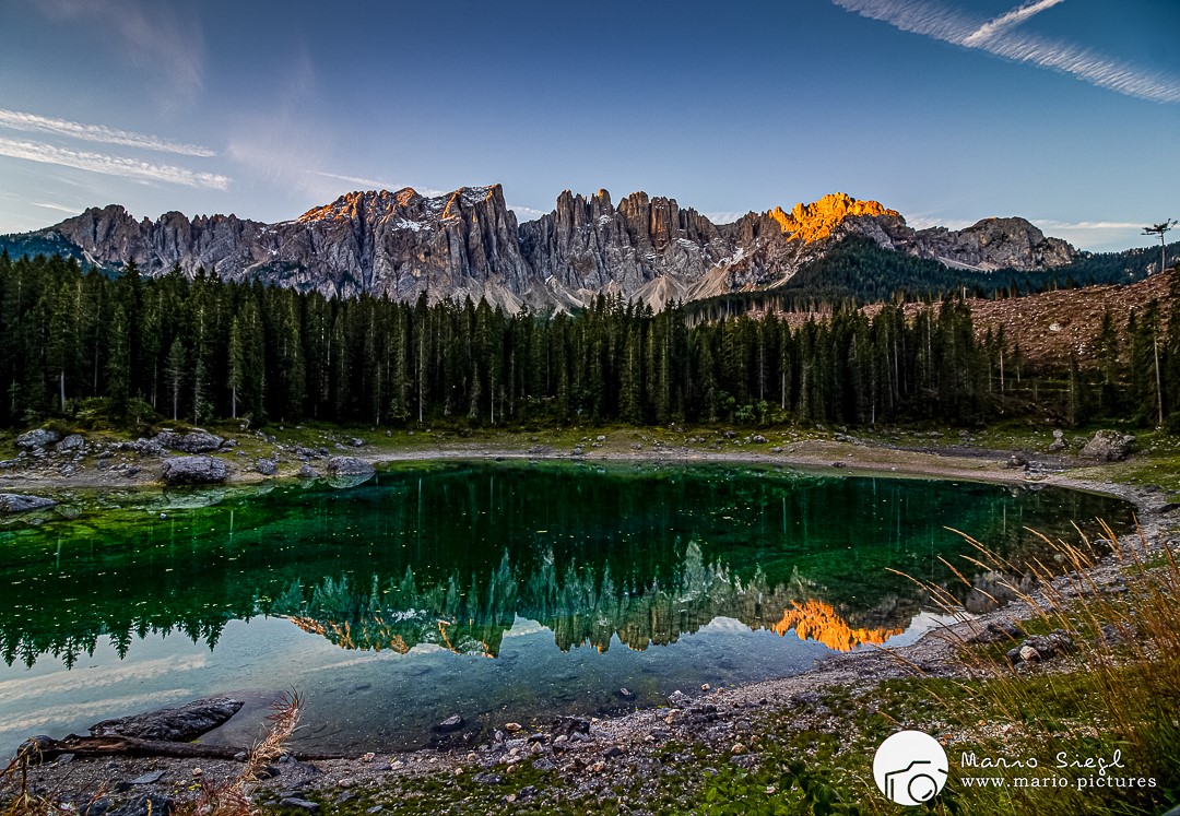 Sonnenaufgang am Karersee